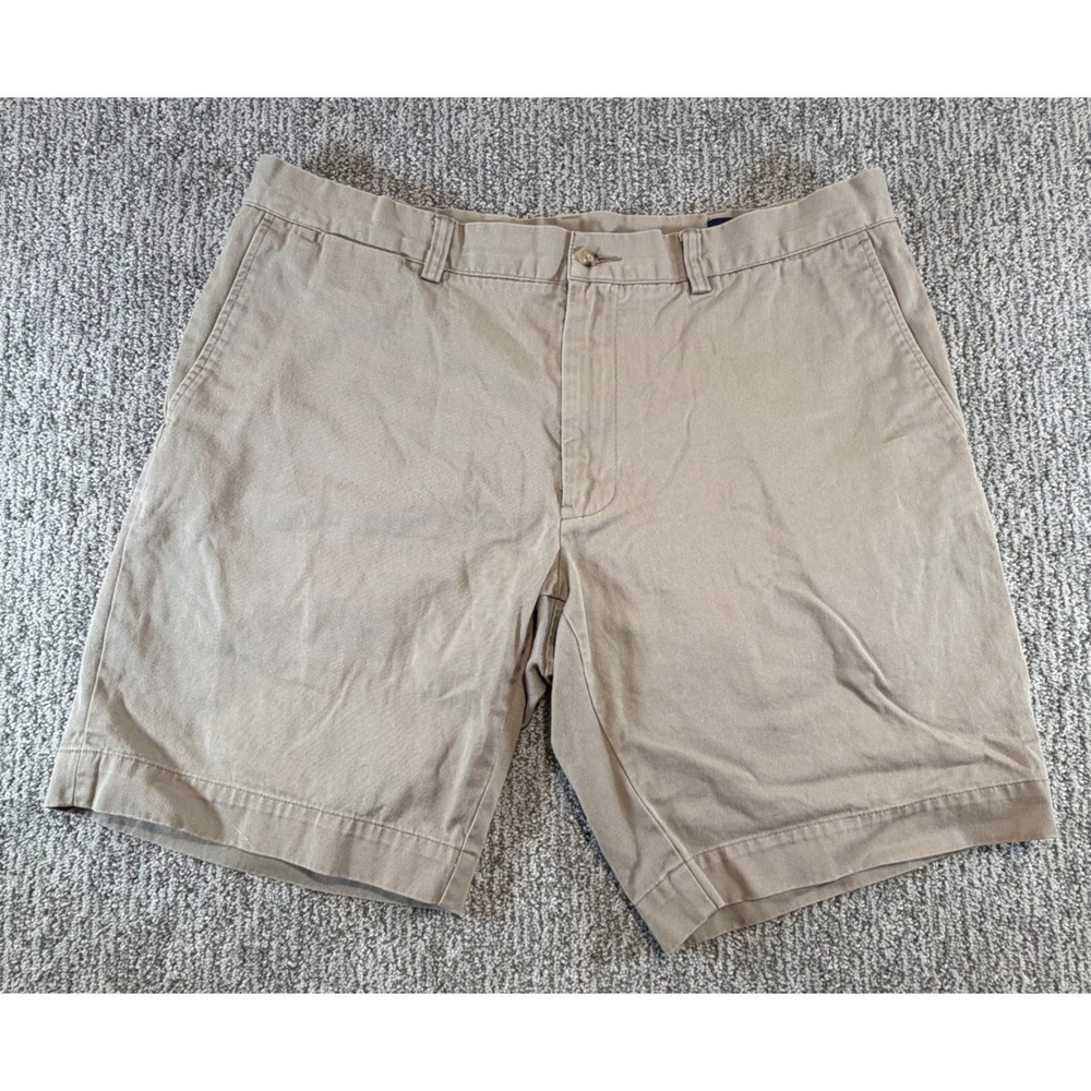 Polo Ralph Lauren Shorts Men 36 Tan Khaki Classic Fit 9" Inseam Chino Cotton